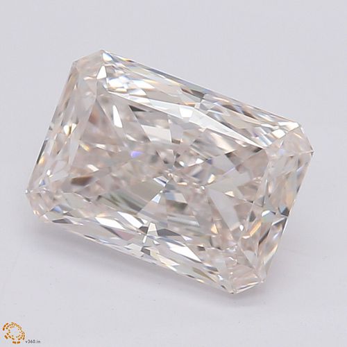 1.01 ct, Natural Light Pink-Brown Color, IF, TYPE IIa Radiant cut Diamond (GIA Graded), Appraised Value: $57,900 