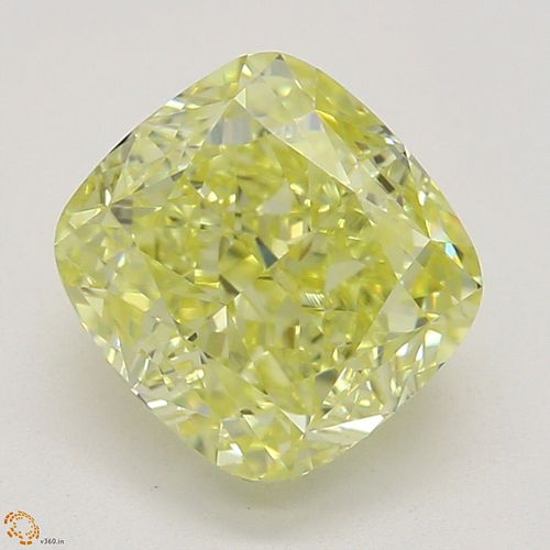 1.51 ct, Natural Fancy Intense Yellow Even Color, IF, Cushion cut Diamond (GIA Graded), Appraised Value: $36,200 