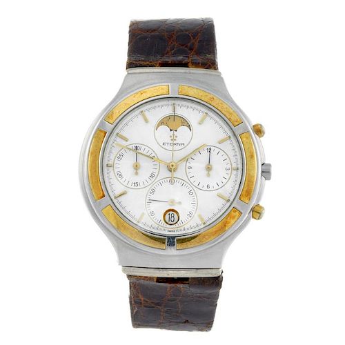 ETERNA - a gentleman's Airforce chronograph wrist watch. Stainless steel case. Numbered A714 850.433
