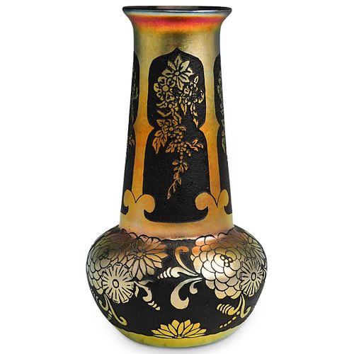 Steuben Gold Aurene ”Brandt” Pattern Vase