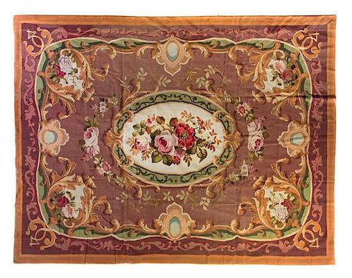 An Aubusson Wool Tapestry,  19TH CENTURY, 11 feet x 7 feet 7 inches.