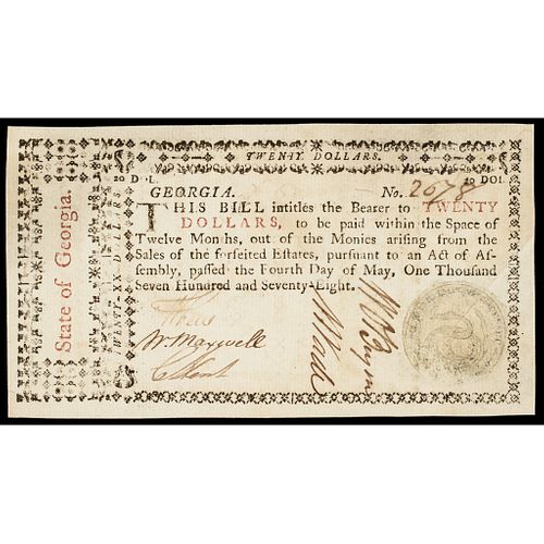 1778 William Few U.S. Constitution Signer Georgia Note PMG About Uncirculated-53