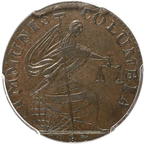 Exceptional 1787 Immunis Columbia, Copper Pattern, Eagle Reverse PCGS MS-63