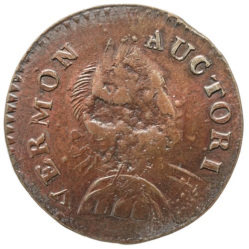 1788 VERMONT Copper. Mailed Bust Right. Ryder-16. About Uncirculated