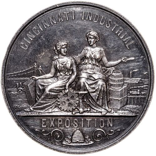 1880 Cincinnati Industrial Expo. - Product of Jacquard Loom - Silver Award Medal