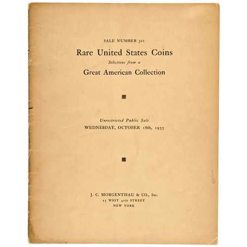 1933 Virgil Brand Sale Featuring Colonials + Private Gold