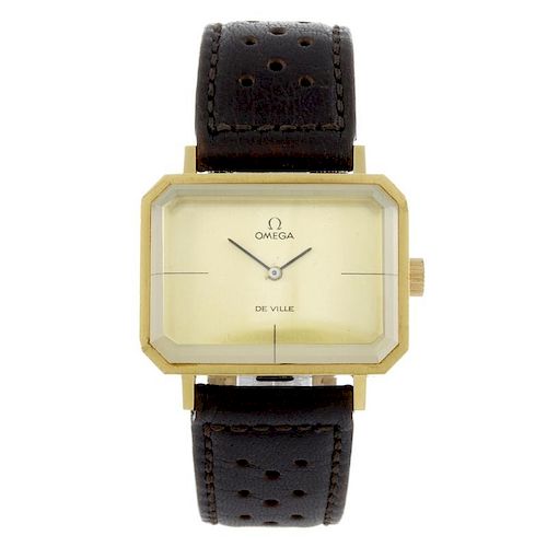 OMEGA - a De Ville wrist watch. Gold plated case with stainless steel case back. Numbered 5110379. S