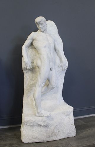 Signed, Large & Very Fine Marble Sculpture Of A