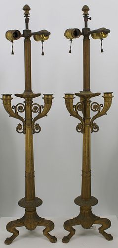 An Antique Pair Of Gilt Bronze Empire Style