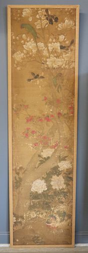 Asian "Birds and Flowers" Scroll.