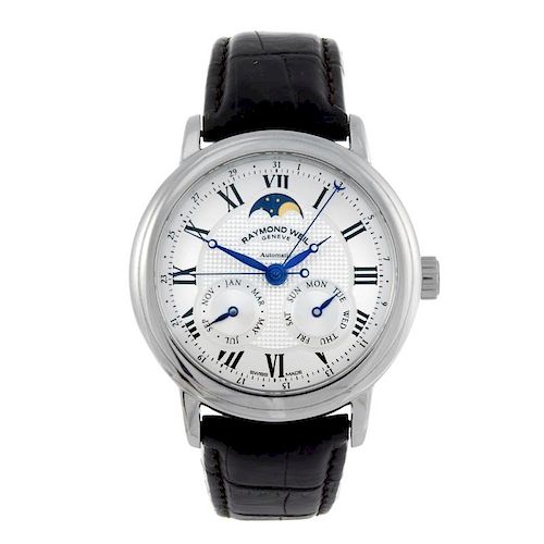 RAYMOND WEIL - a gentleman's Maestro Tradition wrist watch. Stainless steel case with exhibition cas