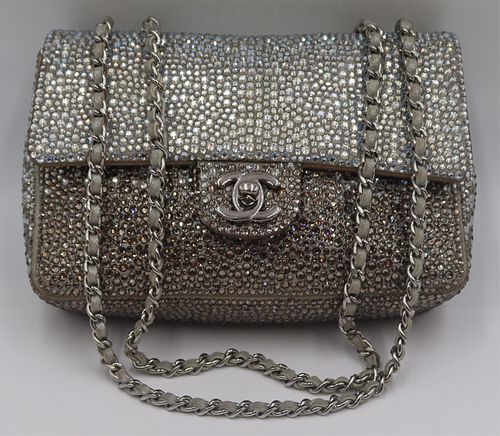 COUTURE. Rare Chanel Strass Flap Mini Bag.