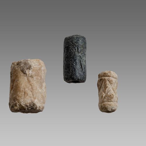 Lot of 3 Near Eastern Style Stone Seal. 