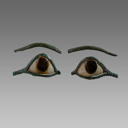 Ancient Egyptian Bronze Eyes Ca. 1000-300 B.C.