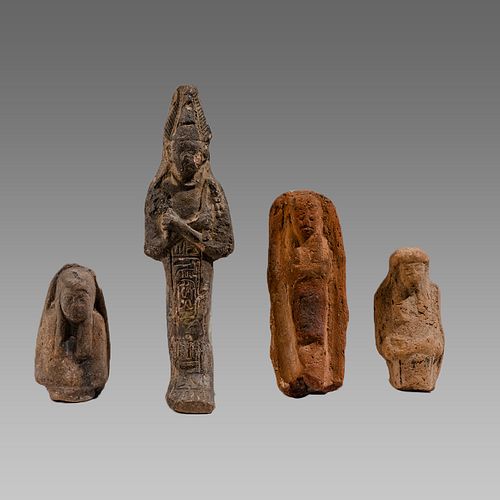 Lot of 4 Egyptian Terracotta Ushabti figures c.700-30 BC.