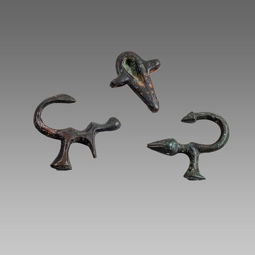 Lot of 3 Ancient Roman Bronze Ornaments c.2nd Cent. AD. 