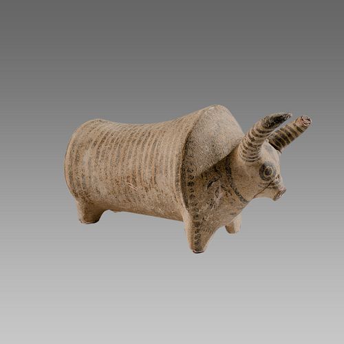 Indus Valley Style Terracotta Bull.