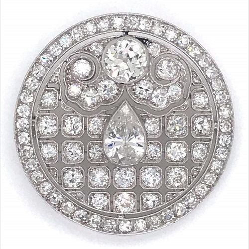 6.00 Ct Art Deco Diamond Pin