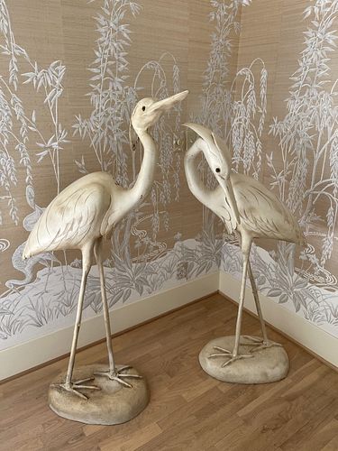 Pair of Cotemporary Flamingo Sculptures