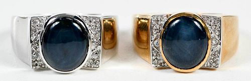 Two 10kt. Sapphire Rings