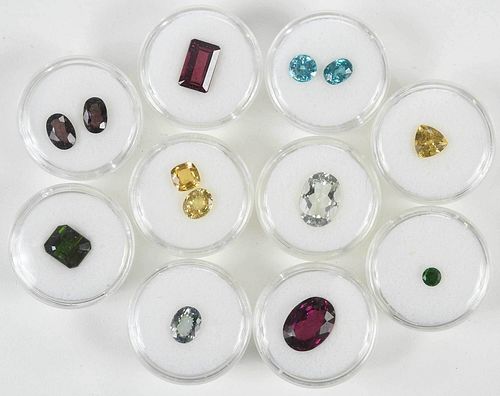 Thirteen Assorted Loose Gemstones