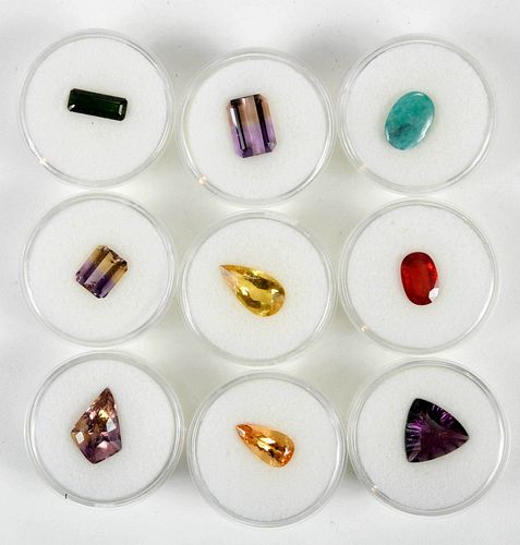 Nine Assorted Loose Gemstones