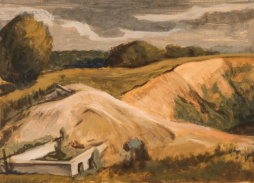 Attributed to John Steuart Curry (American, 1897-1946) Gravel Pit