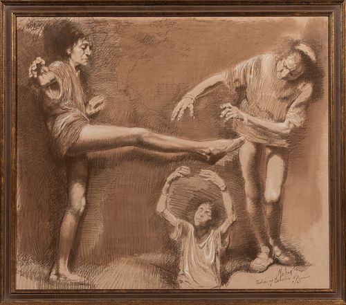 Conger Metcalf (American, 1914-1998)

Studies of Beachie, V. 2. Signed, inscribed, and dated "Metcalf/.../7/65" l.r. Charcoal, chalk, and brown ink wa