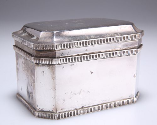 AN EDWARD VIII SILVER BISCUIT BOX, by William Bruford & Son