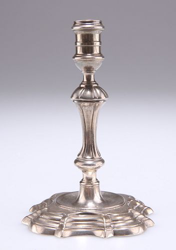 A GEORGE II SILVER TAPERSTICK, London 1747, lacking maker's