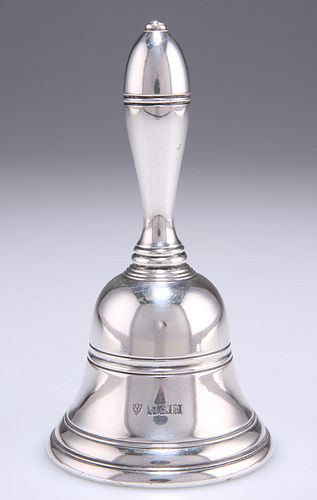 AN ELIZABETH II SILVER TABLE BELL, by J B Chatterley & Sons