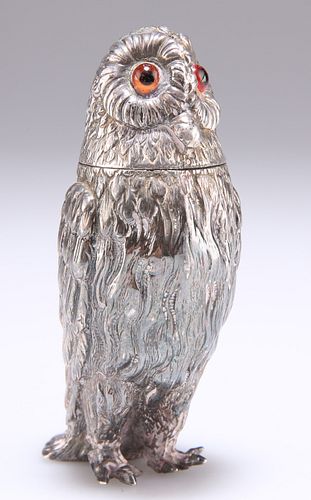 A VICTORIAN SILVER NOVELTY PEPPER POT, by Thomas, James & N