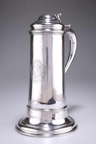 A LARGE GEORGE II SILVER FLAGON, by Thomas Whipham, London 