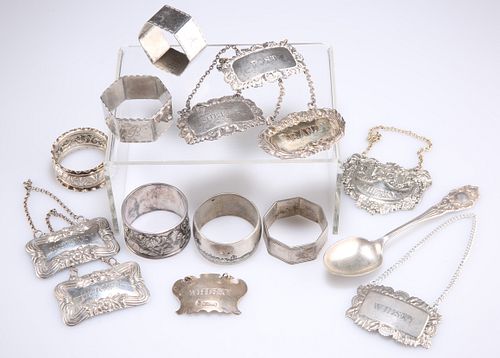 A MIXED LOT OF SILVER AND SILVER-PLATE, including; AN EARLY