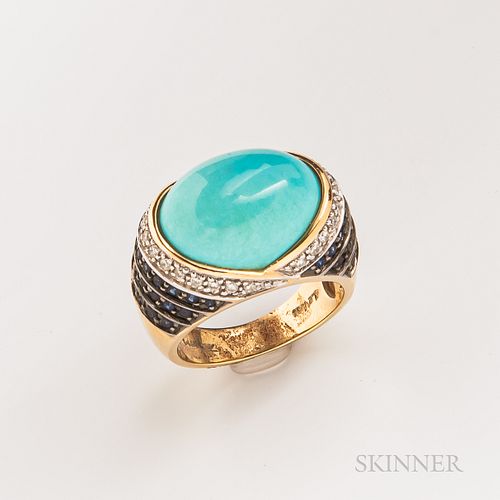 14kt Gold and Turquoise Ring