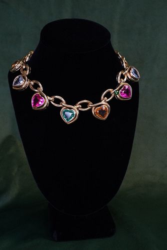 18K Multi Color Chain Necklace
