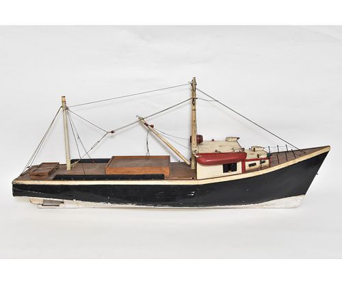 Wooden Fishing Boat Model