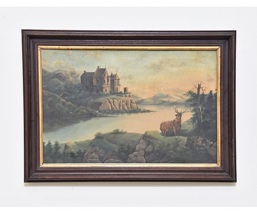 Oil on Canvas Castle Landscape
