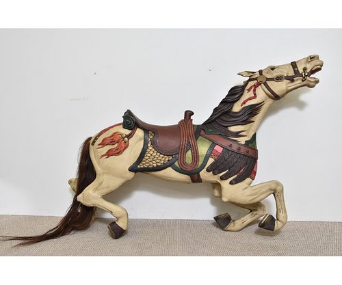 Wood Carved Carousel Horse