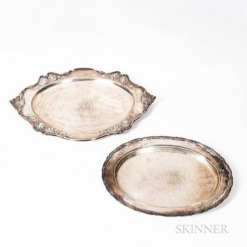 Two Theodore B. Starr Sterling Silver Trays