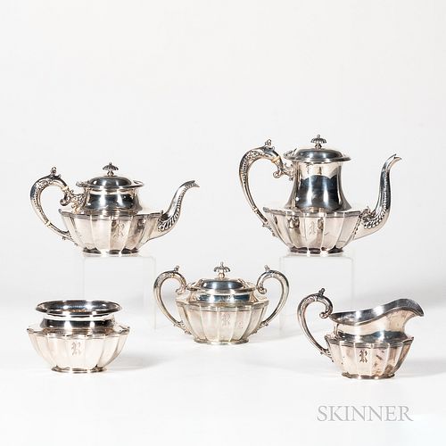 A. Stowell & Co. Five-piece Sterling Silver Tea Set