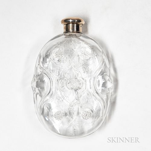 Rock Crystal Flask with Sterling Silver Top