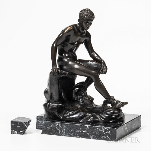 A. DeLuca Bronze Model of a Seated Man