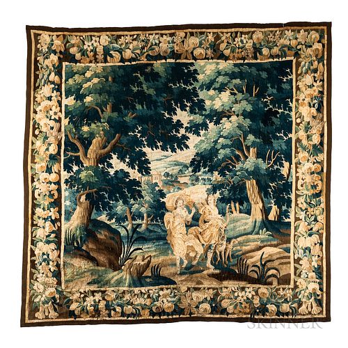 Aubusson Tapestry Landscape with Figures