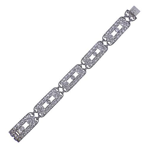 Art Deco Platinum 10ctw Diamond Bracelet
