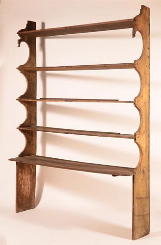 Late 18th/Early 19th Century Open Pewter Shelf.