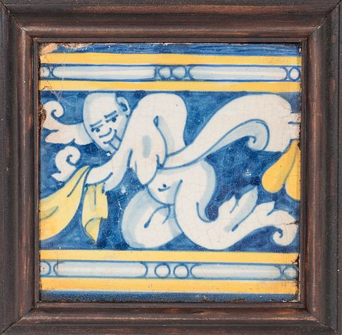 Tile; Talavera, XVII century.
Polychrome ceramic.