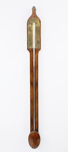 Regency Inlaid Mahogany Stick Barometer, 1st quarter of the 19th Century