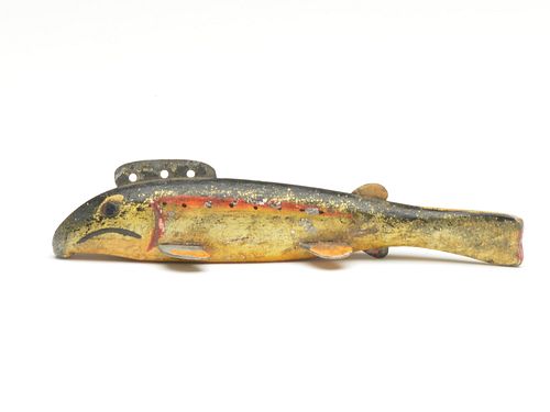 Sucker fish decoy, Oscar Peterson, Cadillac, Michigan, 1st quarter 20th century.