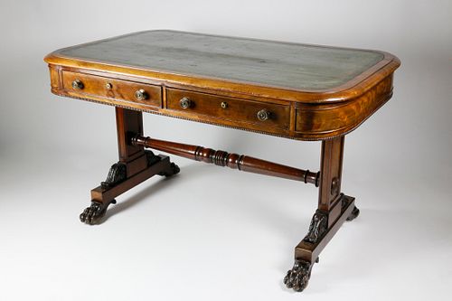 Regency Mahogany Library Table, 2nd quarter of the 19th Century